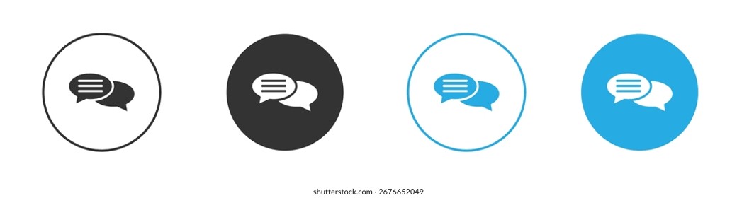Icono de burbuja de voz. Plantilla de diseño de iconos gráficos