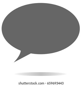 speech bubble icon. gray speech bubble icon on white background. speech bubble sign.