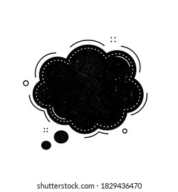 Sprecht ein Luftbläschen-Symbol. Grunge Not Stempel Ballon. Chat-Meldungszeichen. Sprich, Sprich-Symbol. Kommunikationsballon-Vorlage. Support- oder Kontaktsymbol. Reden, Denken Chat-Blase. Denken Sie an Schild. Vektorgrafik