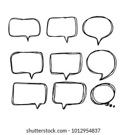 Speech Bubble icon hand drawn