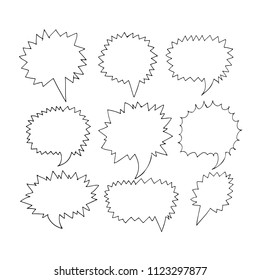 Speech Bubble icon hand drawn