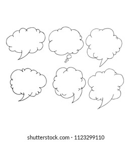 Speech Bubble icon hand drawn