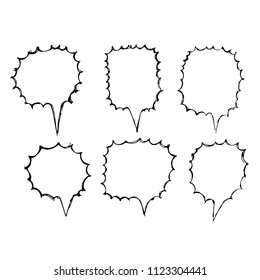 Speech Bubble icon hand drawn