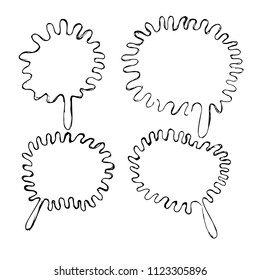 Speech Bubble icon hand drawn