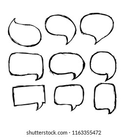 Speech Bubble icon hand drawn