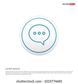 Speech bubble icon Hexa White Background icon template