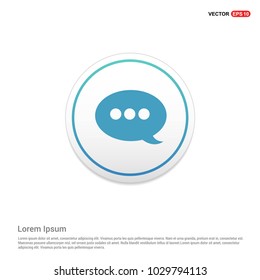 Speech bubble icon Hexa White Background icon template