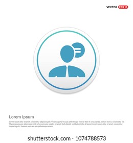 Speech bubble icon Hexa White Background icon template