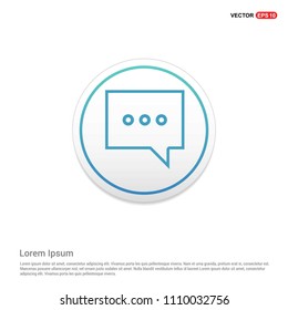 Speech bubble icon Hexa White Background icon template - Free vector icon
