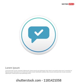 Speech bubble icon Hexa White Background icon template - Free vector icon