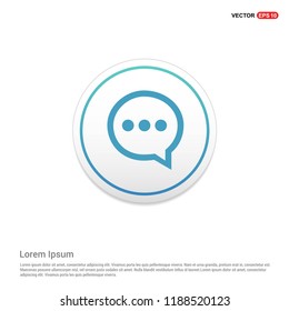 Speech bubble icon Hexa White Background icon template - Free vector icon