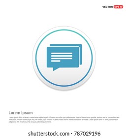 Speech Bubble Icon Hexa White Background icon template