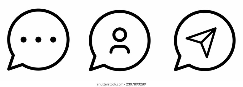 Speech bubble icon illustration collection. Vector illustration.