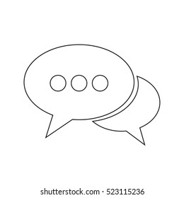 Speech bubble icon illustration design