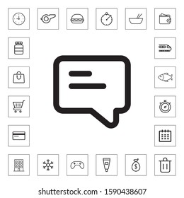 Speech bubble icon illustration isolated vector sign symbol