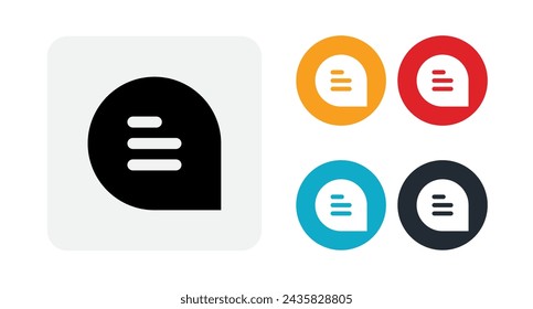 Speech bubble icon illustration isolated vector sign symbol