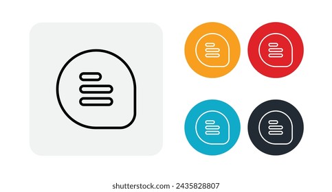 Speech bubble icon illustration isolated vector sign symbol