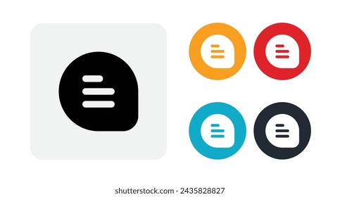 Ilustración de icono de burbuja de voz símbolo de signo de vector aislado