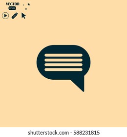 Speech bubble Icon illustration isolated vector sign symbol.