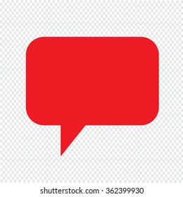 Speech bubble icon Illustration symbol design