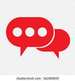 Speech bubble icon Illustration symbol design