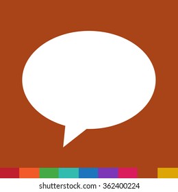 Speech bubble icon Illustration symbol design
