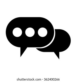 Speech bubble icon Illustration symbol design