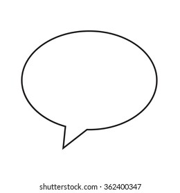 Speech bubble icon Illustration symbol design