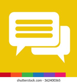 Speech bubble icon Illustration symbol design