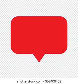 Speech bubble icon Illustration symbol design