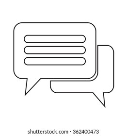 Speech bubble icon Illustration symbol design