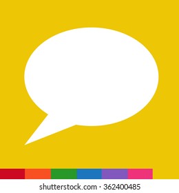 Speech bubble icon Illustration symbol design