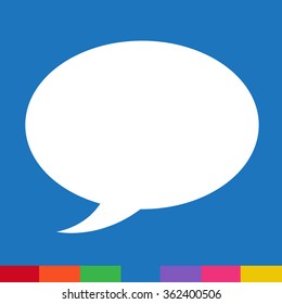 Speech bubble icon Illustration symbol design