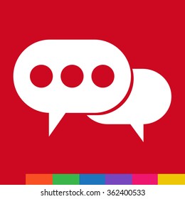 Speech bubble icon Illustration symbol design