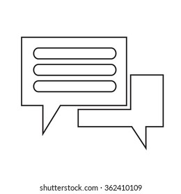 Speech bubble icon Illustration symbol design