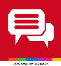 Speech bubble icon Illustration symbol design