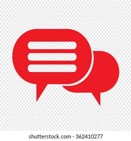Speech bubble icon Illustration symbol design