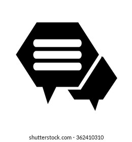 Speech bubble icon Illustration symbol design