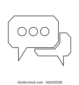 Speech bubble icon Illustration symbol design
