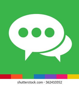 Speech bubble icon Illustration symbol design