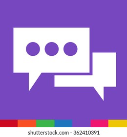 Speech bubble icon Illustration symbol design