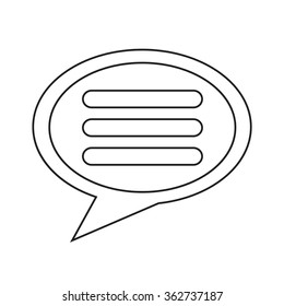 Speech bubble icon Illustration symbol design
