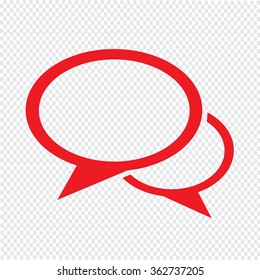 Speech bubble icon Illustration symbol design