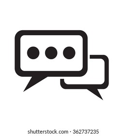 Speech bubble icon Illustration symbol design