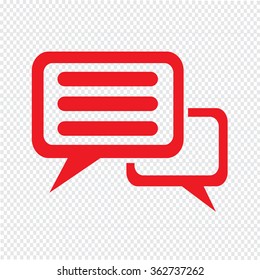 Speech bubble icon Illustration symbol design