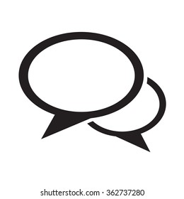 Speech bubble icon Illustration symbol design