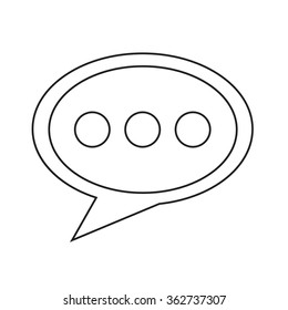 Speech bubble icon Illustration symbol design