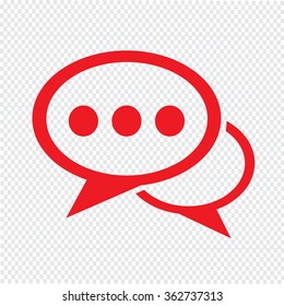 Speech bubble icon Illustration symbol design