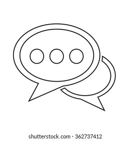 Speech bubble icon Illustration symbol design