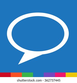 Speech bubble icon Illustration symbol design